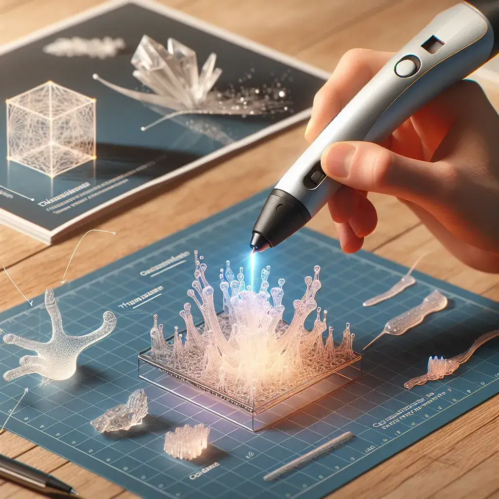 How do you create transparent effects with a 3D pen?